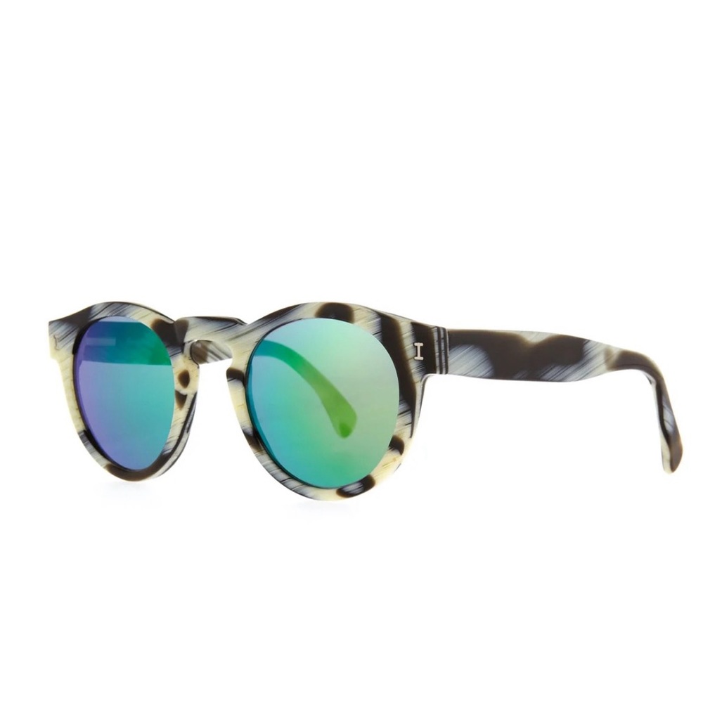 Illesteva Leonard Sunglasses in Horn/Aqua Green
